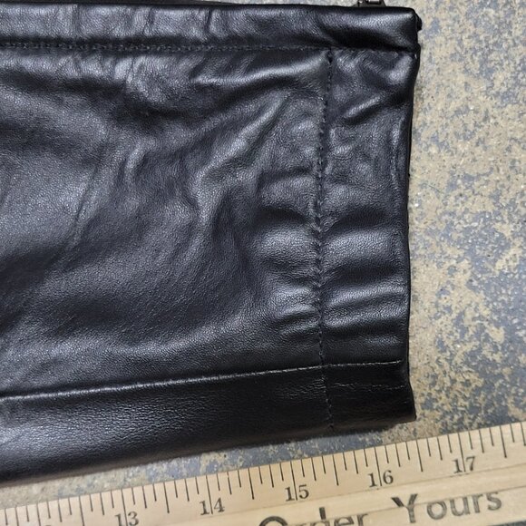 Wilsons Leather Pelle Women XL Black Full Zip Leather Jacket Moto Biker Vintage - Picture 9 of 14